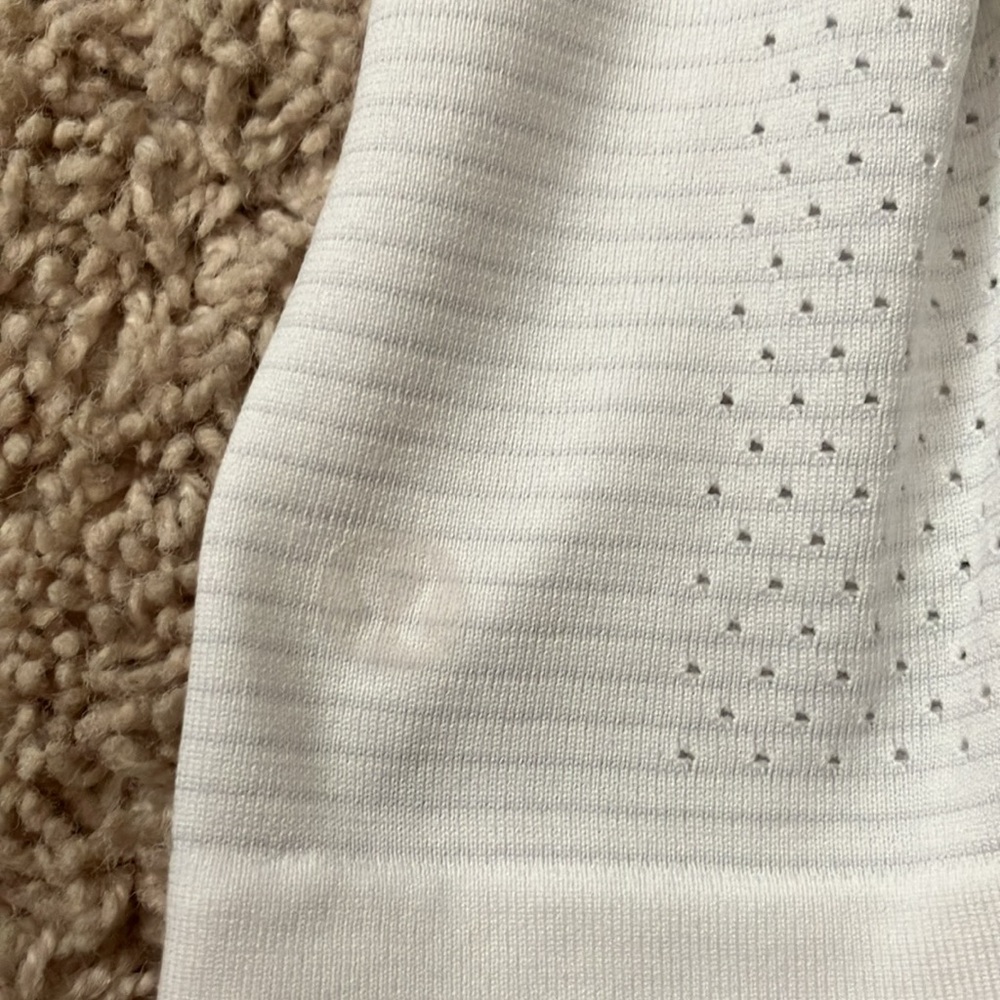 Lululemon Athletica White Mesh Muscle Tee - Picture 3 of 3